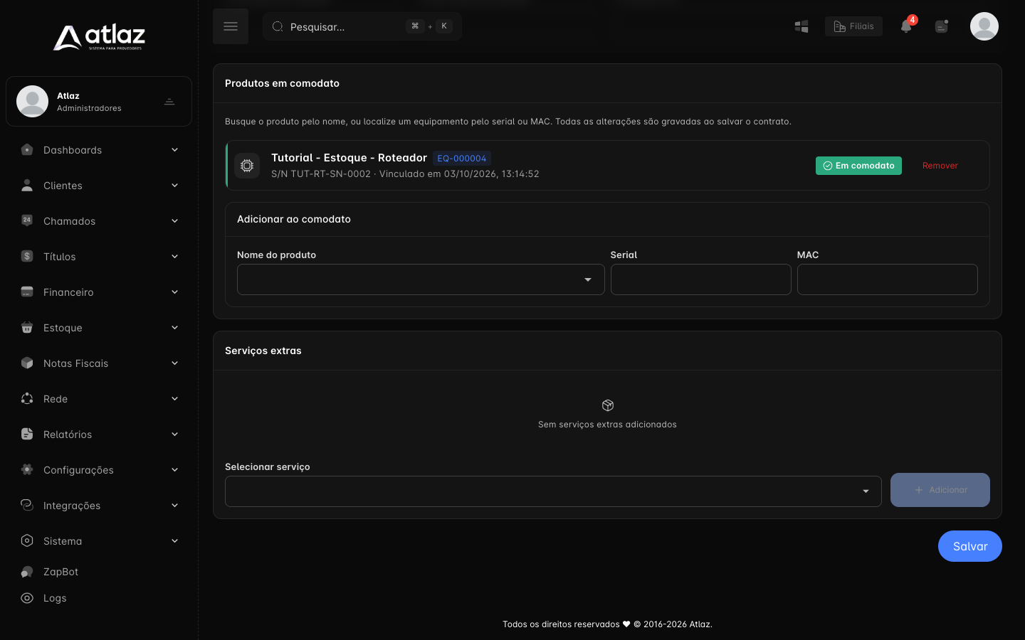 Comodato salvo no contrato
